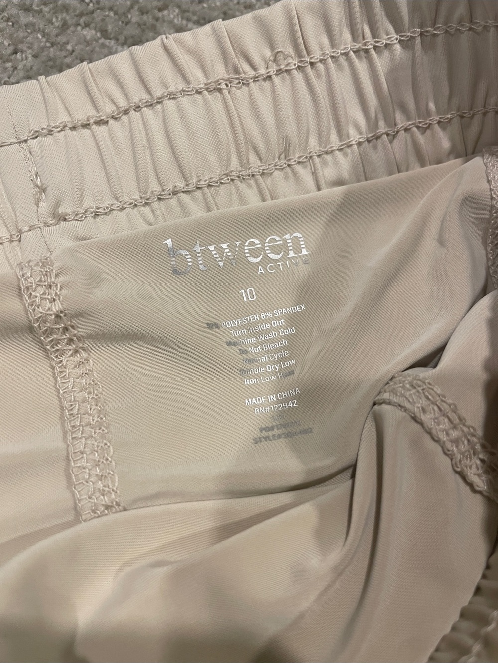 btween Cream Ruffle Layered Shorts with Drawstring - Picture 2 of 5